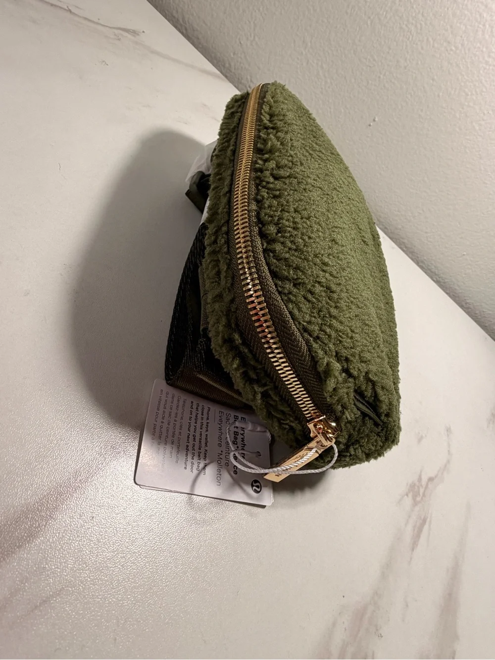 Lululemon Plush Olive Green Women's Zip belt bag